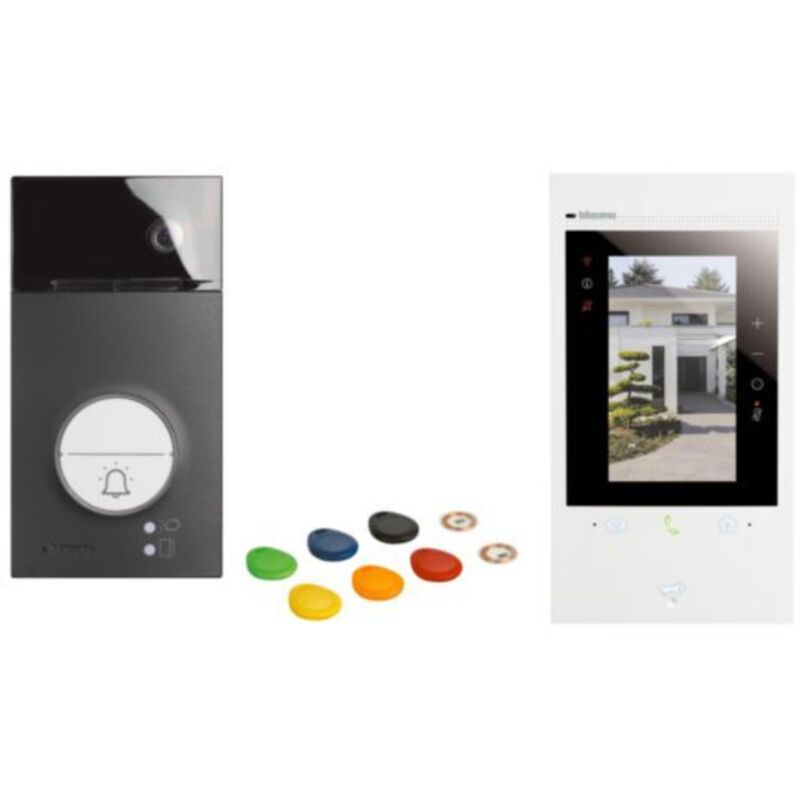 Kit portier vidéo connecté Classe 300EOS with Netatmo écran 5pouces - assistant vocal Alexa intégré + platine de rue Linea 3000 noire