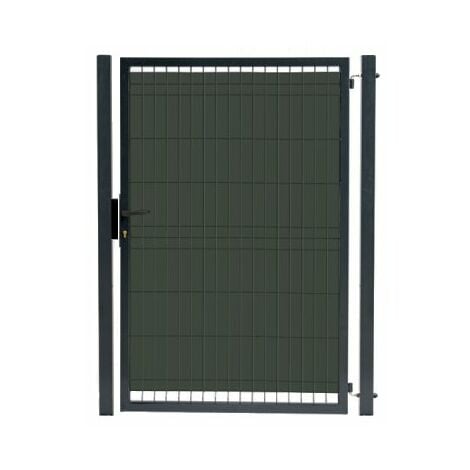 Kit Portillon Jardin Grillagé Occultable Gris Anthracite - JARDIPRO  + Occultation - 2 mètres