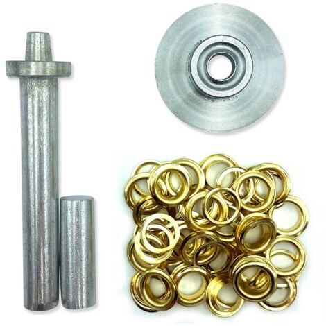 Kit pose-œillets pour bâche : installation facile et rapide - 12 mm - Gris