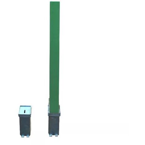 Kit poteau amovible 100P-G VERT (clefs distinctes) haute résistance avec 2 bases enterrées