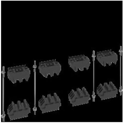 Kit pour jeu de barres, quadro.evo 4x(2 barres de 10mm) - HAGER UC8210BB