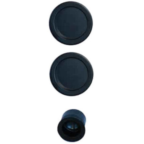 Kit pour porte coulissante noir bec de cane rosace ronde EUROWALE NO013