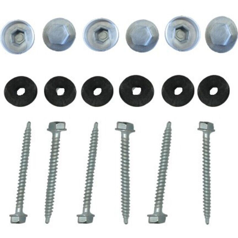 Kit pour profil vissable plaque polycarbonate (50 pcs) - Coloris - Aluminium, Epaisseur - 32 mm