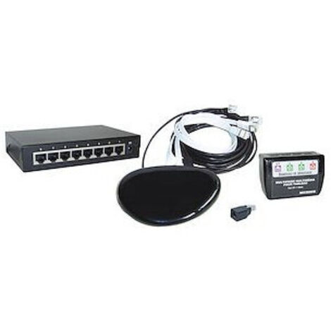 Kit pour raccordement d'une box internet optique en ambiance Gbit FTTH sur infrastructure cuivre avec switch