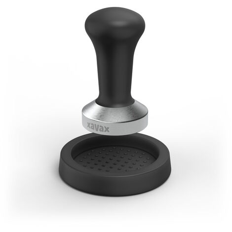 KIT POUR TASSER LE CAFÉ, TASSEUR DE 51 MM, ACIER INOXYDABLE, AVEC TAPIS DE XAVAX
