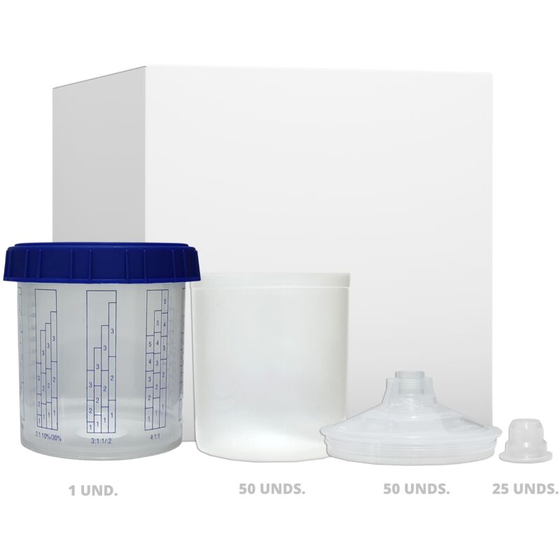 

Kit Pps 50 Vasos + 50 Tapas + 25 Tapones