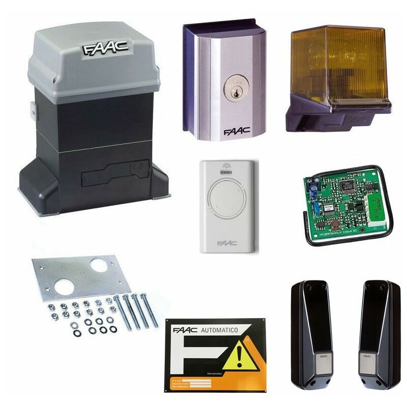 Kit Automatisme de portail coulissant pratico Safe 600Kg 10564944 - Faac
