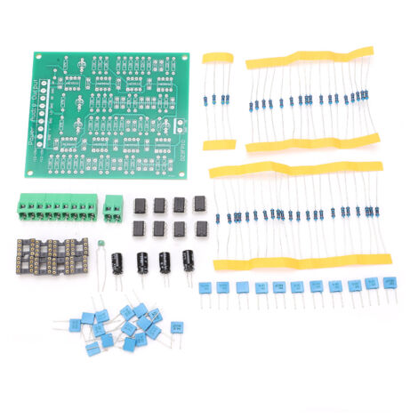 Kit Préamplificateur NE5532 - 3 Canaux, Alimentation DC 9-15V, Gain -24dB/Octave