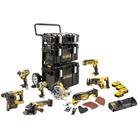 Kit Premium - 8 Outils Electroportatifs - 4 Batteries - 1 Chargeur - 18 V 5 Ah - XR - DEWALT, DCK853P4-QW