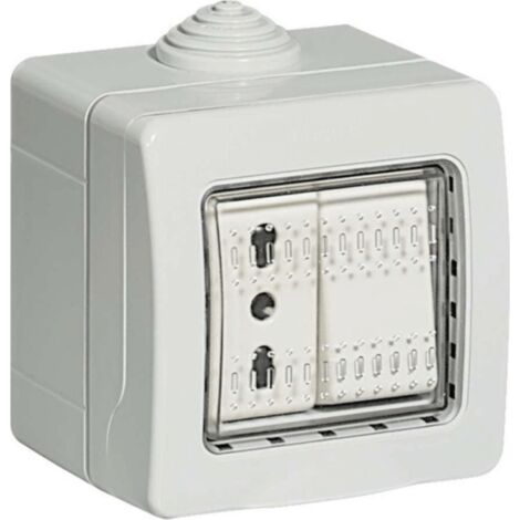 Kit presa bipasso con deviatotore in custodia ip55 2 mod - bticino