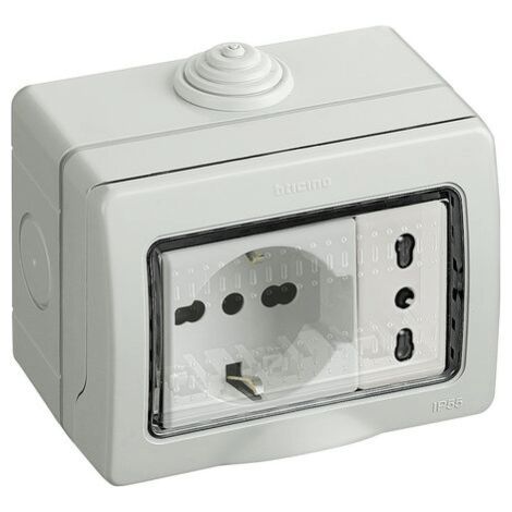 Kit Presa Bipasso+Schuko Ip55