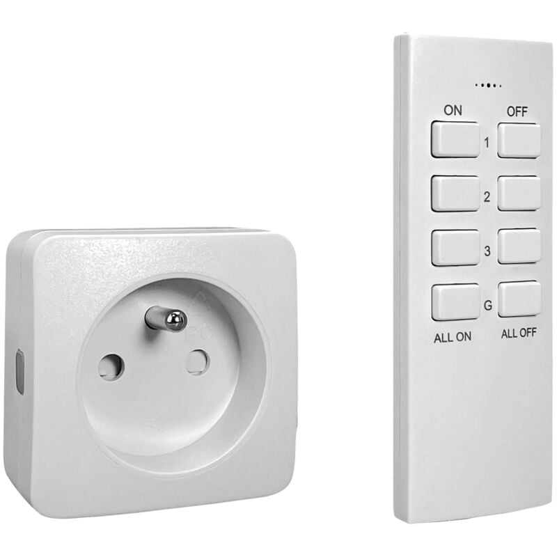 Prise Variateur Commandée à Distance avec Télécommande Tibelec Contrôlez et Ajustez l'Éclairage de vos Pièces en Toute Simplicité