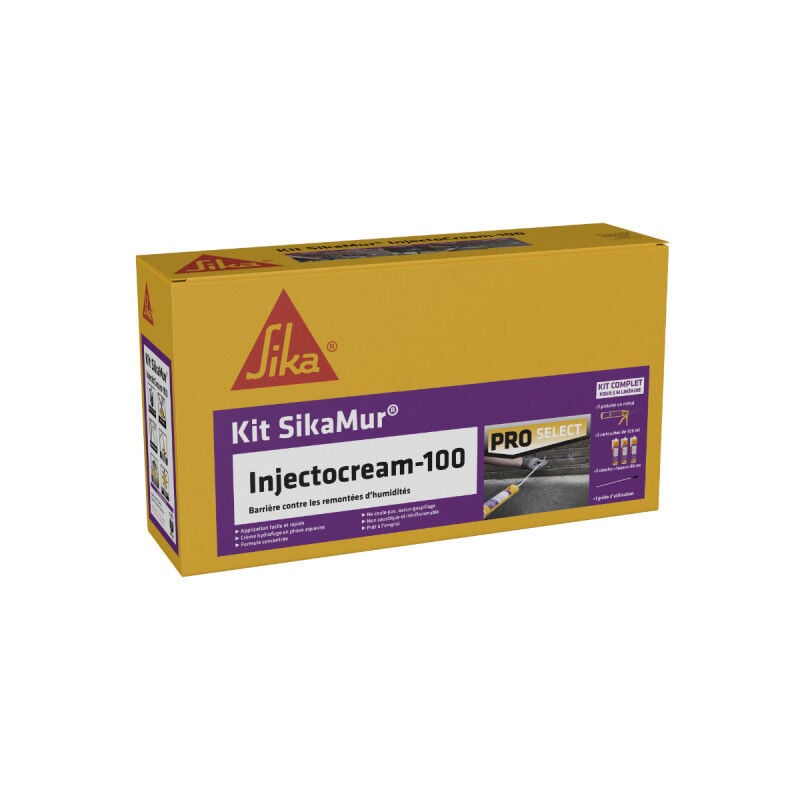 Sika - Kit Pro anti-humidité Mur InjectoCream - 5m