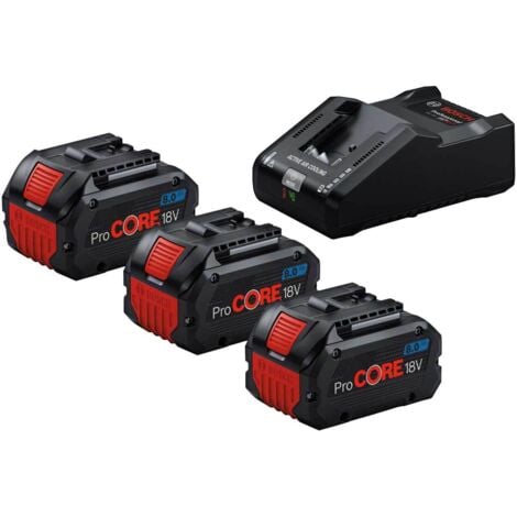BOSCH PROFESSIONAL BOSCH Akku Starter Set 18V 3xProCore 8Ah & Ladegerät für Akkuwerkzeuge