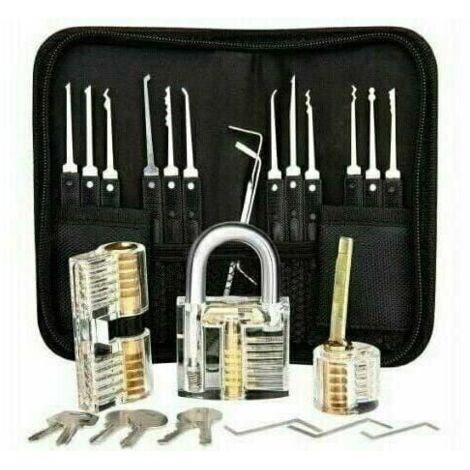 Kit professionale per scassinare la serratura, 26 kit per la firma della password con 3 kit trasparenti per scassinare il lucchetto