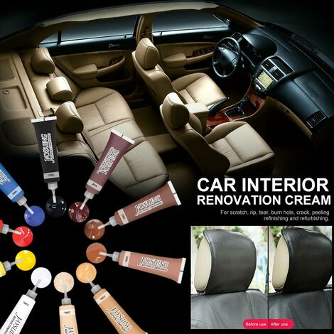 Kit professionnel de réparation du cuir, 10 pièces, restauration facile et Durable du vinyle, Kit de crème de restauration pour meubles, sièges de voiture, chaussures,CN