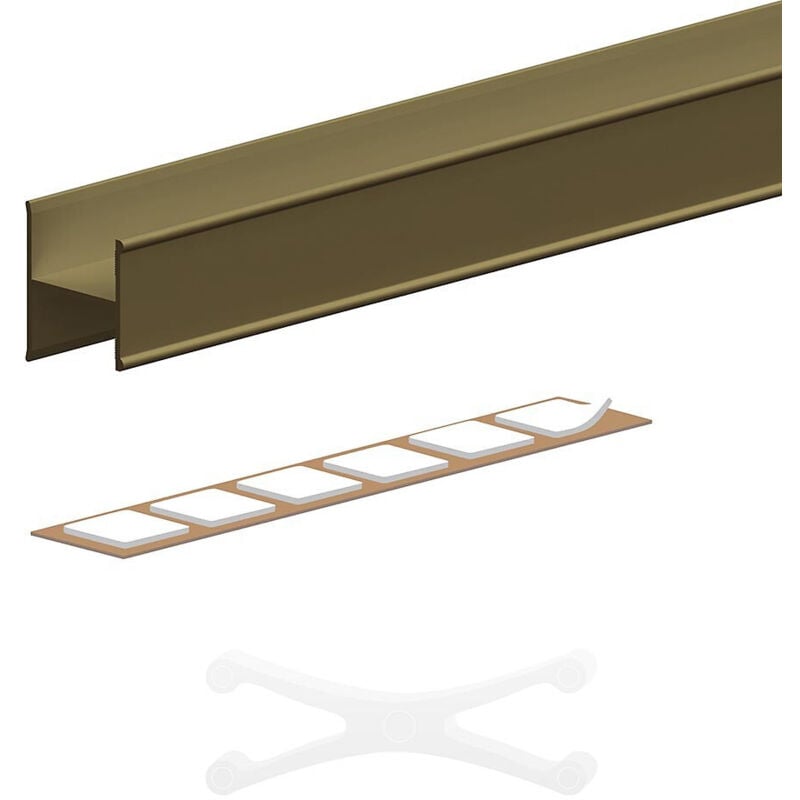 Slid'up By Mantion - Kit profil en h slid'up 210 pour porte 16 mm - 1,8 m - bronze
