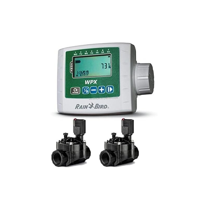 

Kit Programador WPX2 + 2 Electroválvulas 100HV 9V 1" Rain Bird