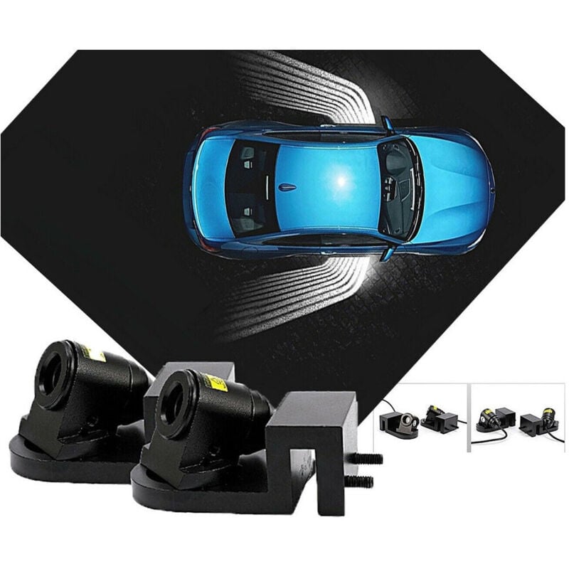 TrAdE Shop Traesio - Kit Proiettore Led Angel Illuminazione Portiere Anteriori Auto Luce Led Bianca -