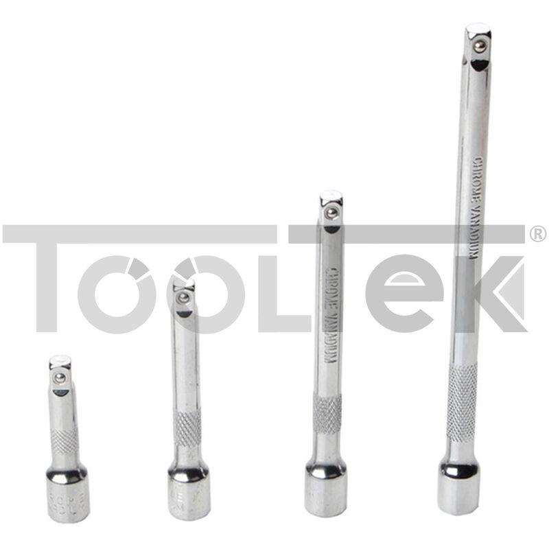 Image of Tooltek - kit prolunghe cricchetto chiave a bussola 4pz attacco 1/4