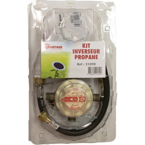 Kit propane 2 bouteilles - détendeur inverseur limiteur 6kg/h 1,5bars