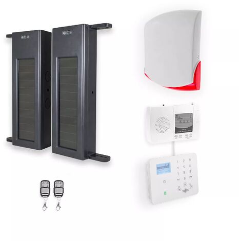 Kit "protection agricole" - 1 jeu de barrières 1B-60 portée 900m + alerte GSM appel/SMS + sirène 120 dB (DA600+/KP)