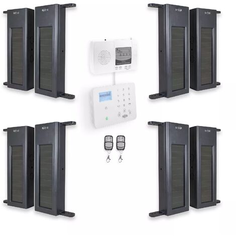 Kit "protection agricole" - 4 barrières 1B-60 portée 900m + alerte GSM 2G+3G+4G appel/SMS (gamme DA600+/KP)