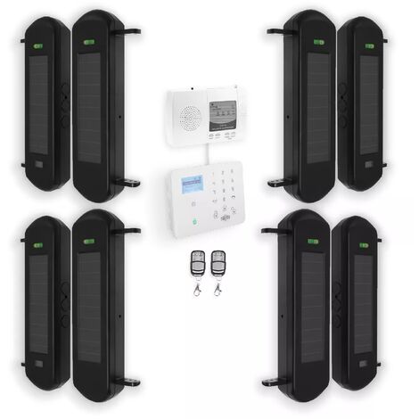 Kit "protection agricole" - 4 barrières 1B portée 900m + alerte GSM 2G+3G+4G appel/SMS (gamme DA600+/KP)