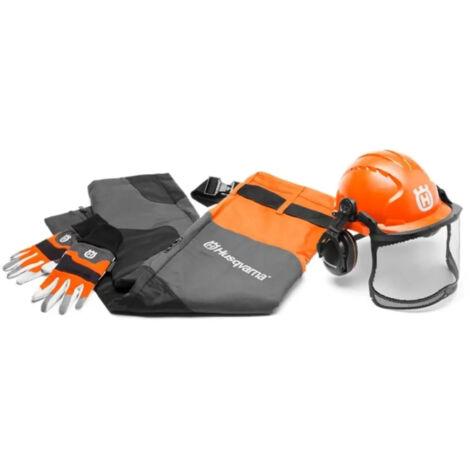 Kit protettivo antitaglio HUSQVARNA include guanti elmetto forestale e gambali