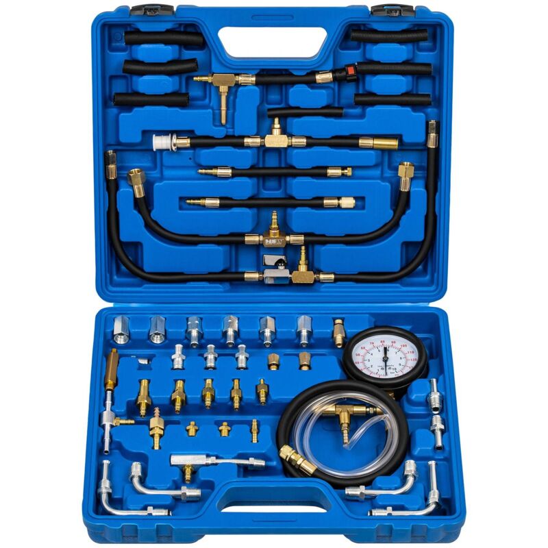 Kit Prova Pressione Benzina Set 30 Pezzi Manometro...