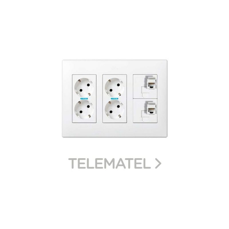 

Kit Pto.Trabajo 3 Mód.+2 Rj-45 6 Utp Bl Simon Connect 51000307-030