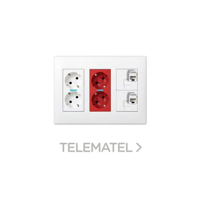 

KIT PTO.TRABAJO 3 MÓD.SAI+2 RJ 6 UTP BL 51000308-030 - Simon Connect