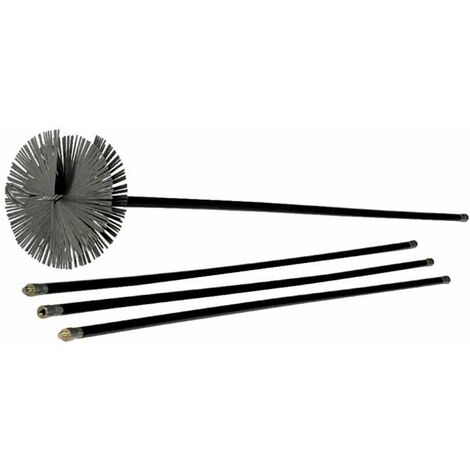 kit pulizia camino con 5 canne da 140 cm, diametro 250 mm