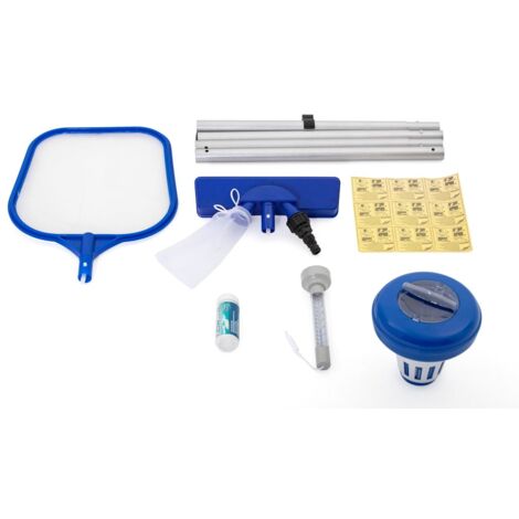 KIT PULIZIA PISCINA COMPLETO ASPIRATORE RETINO CON ACCESSORI Bestway 58195