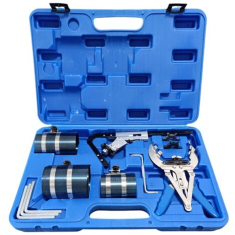Kit pulizia sede fasce pistoni, Kit comprimi fasce elastiche, pinza per fasce