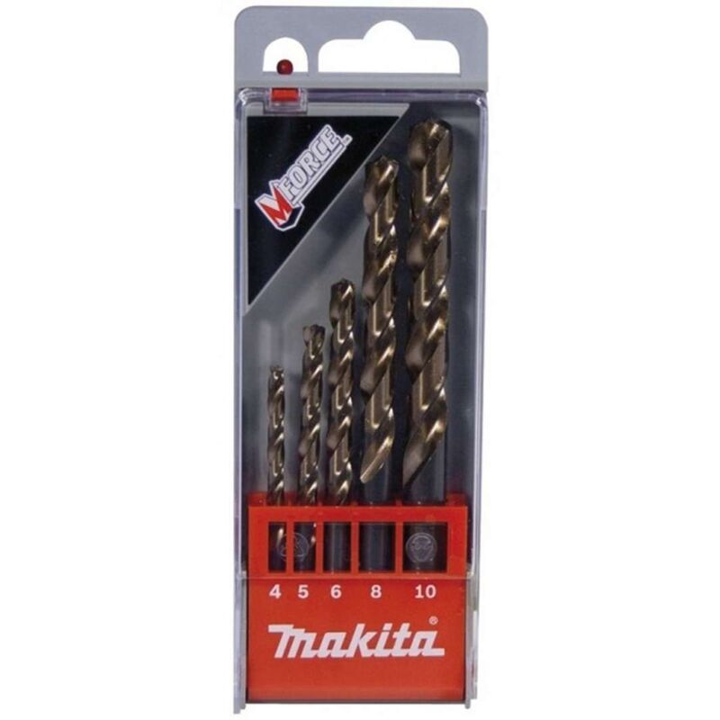 Makita - Set di 5 punte hss MForce hss - M-Force - metallo - 5 pezzi - 4-10 mm