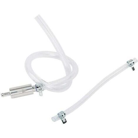 Kit Purge Frein Moto Seringue Aluminium et PVC Tuyau de Purge de Frein Moto Bleeder Pompe à Huile Clapet Anti-retour Kit de Purge de Frein et d'Embrayage 45cm pour Moto Voiture (Transparent)