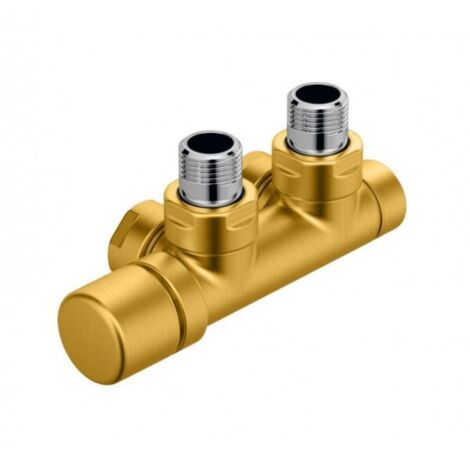 Kit Q LAITON robinetterie thermostatisable en H coude tête à gauche monotube / bitube - ACOVA 839310