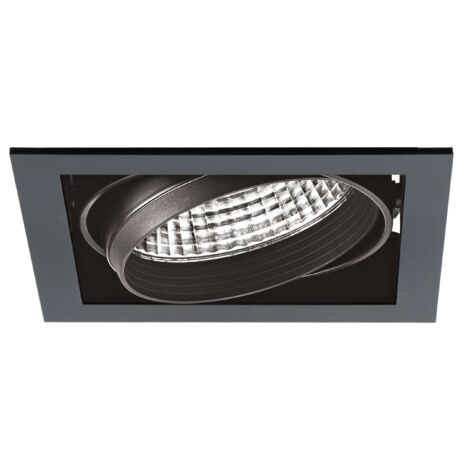 KIT QUADRA MONO -Downlight orient. noir module LED 34W 3000K 40° 3300lm incl ARIC 51214