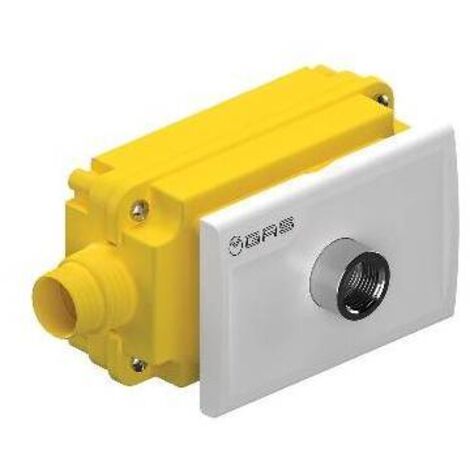 KIT RACC. GAS 90° + PLACCA BIANCA TC 3/4" x F 1/2" TECO