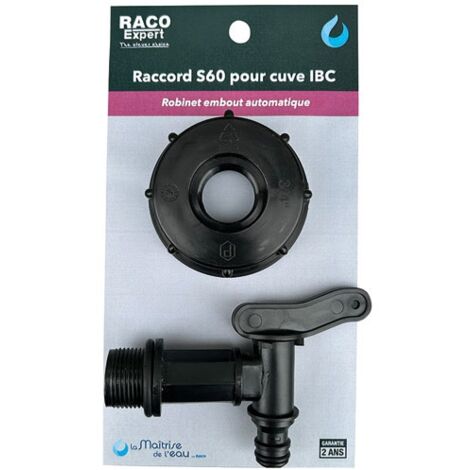 Kit Raccord cuve S60 - robinet 1/4 tour PP auto