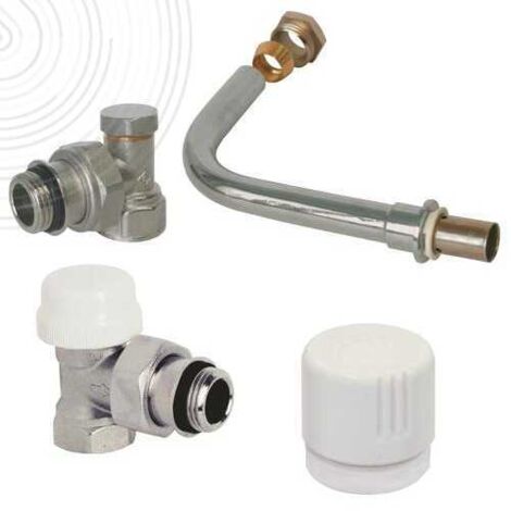 Kit raccordement radiateur avec corps thermostatique - PER à sertir Ø16 - Somatherm