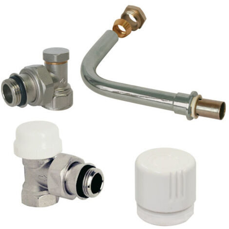 Kit raccordement radiateur avec corps thermostatique - PER glissement Ø12 - Somatherm
