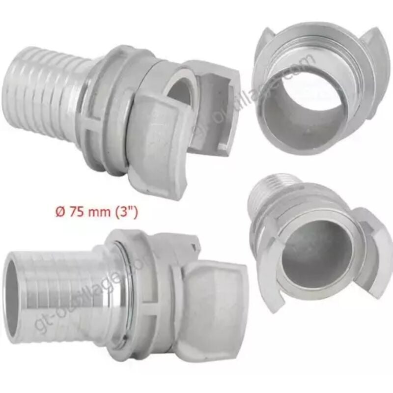 Kit raccords pompier pour motopompe 100 mm