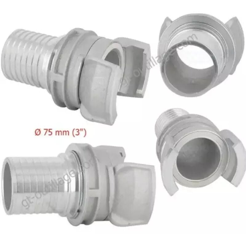 Imer - Kit raccords pompier pour motopompe Robin 75 mm