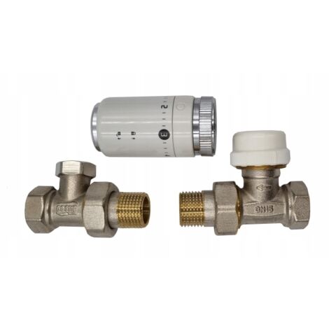 KIT RADIATORE TERMOSTATICO DRITTO 1/2 POLLICE KIRA