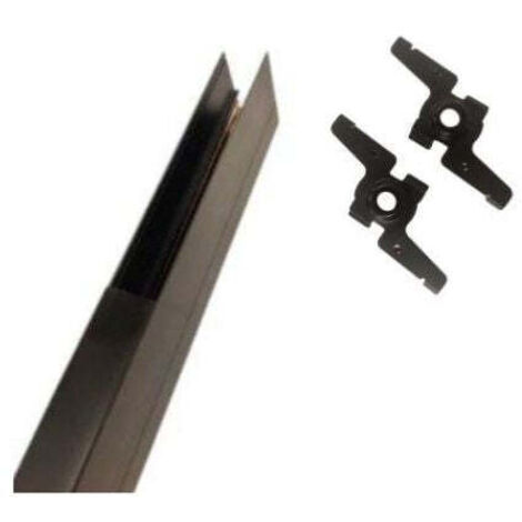 Kit Rail Magnétique en Saillie + Fixations (1 m) - SILUMEN
