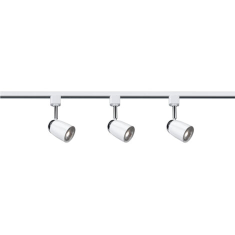 KIT RAIL Track & Spot Pack 1M rail blanc et 3 spots blanc, systeme 2 allumages GU10 3x50w max