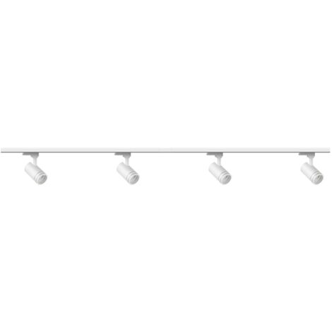 Kit rail triphasé 3F 4xGU10 2x1m blanc Milano Polux