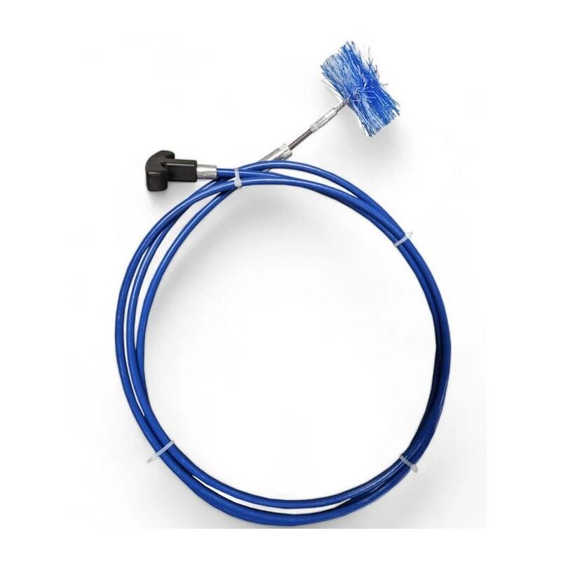Kit de ramonage Poêles à Granulés et pellets 3 Mètres Manche à poignée et Brosse Polyvalente flexible en Nylon de 100mm
